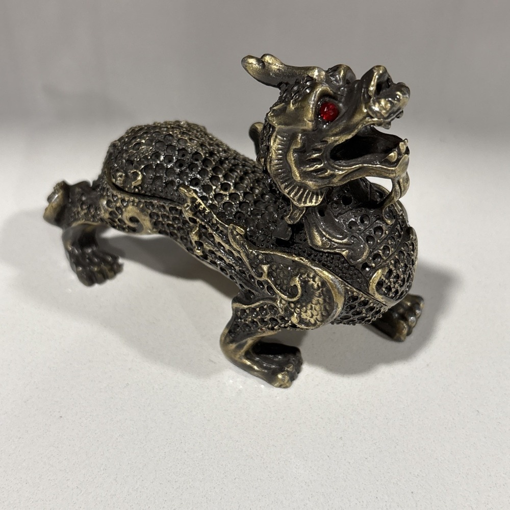 Brass Dragon Trinket Box